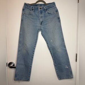 Rustler Straight Leg Jeans 31x30 Vtg Distressed Thrashed Workwear Y2K Denim
